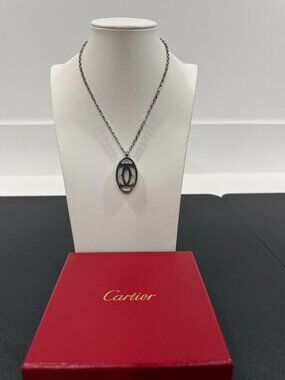 Cartier Silver Tone Statement Designer Necklace (JB1564)